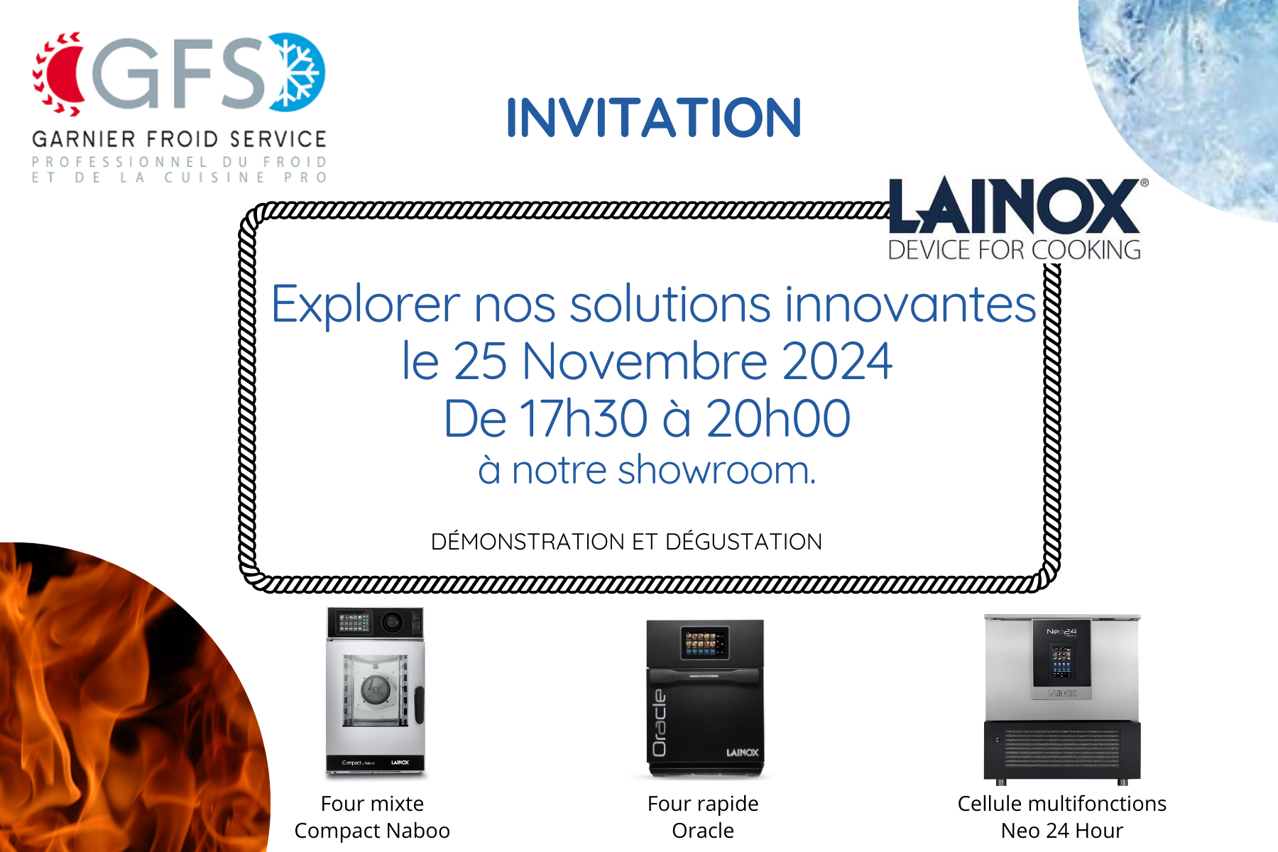 Démonstration des produits Lainox à notre showroom à Saint-Blaise-du-Buis, le 25 novembre 2024 :